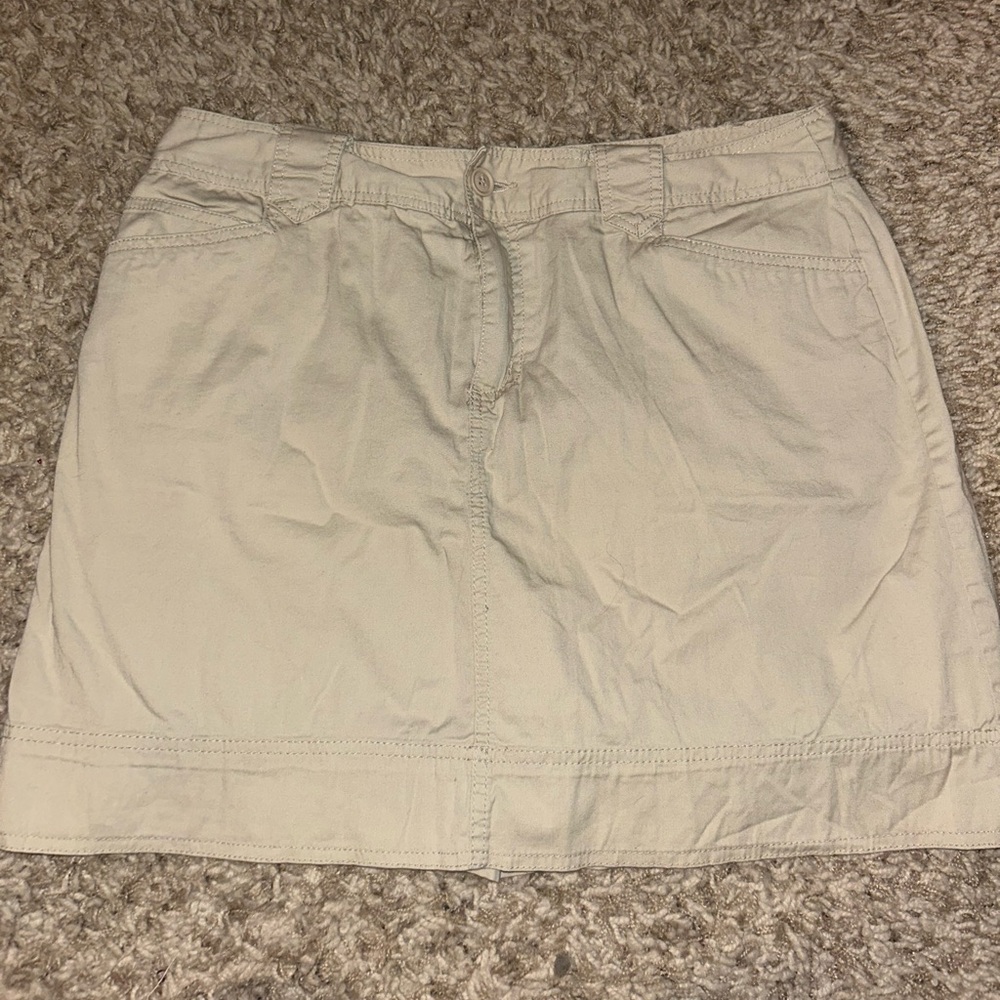 Tan Jean Skirt